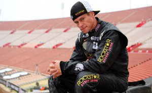 July 30, 2010 - Los Angeles, CA - LA Coliseum: Brian Deegan, of Etnies Rally Team, awaits the start of the Rally Racing Finals at X Games 16.